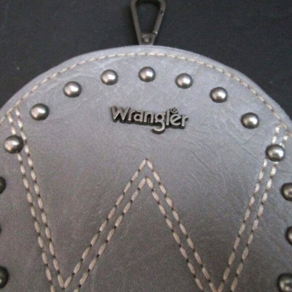 GRAY WRANGLER COIN PURSE 3.5" Diameter - Picture 2 of 5